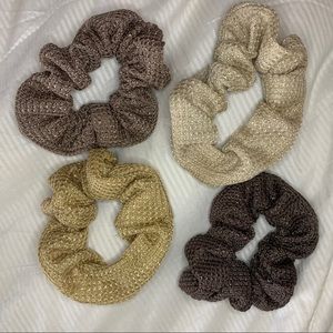 NEUTRAL SCRUNCHIE BUNDLE • 4 for $12